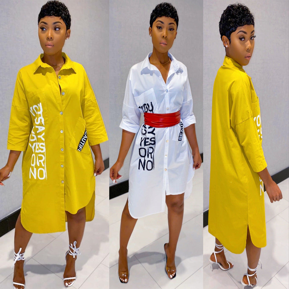 2025 Striped Long Sleeve Shirt Dress Women Turn-Down Collar Button Up Loose Blouse Dress Casual Streetwear Oversized Shirt Dress